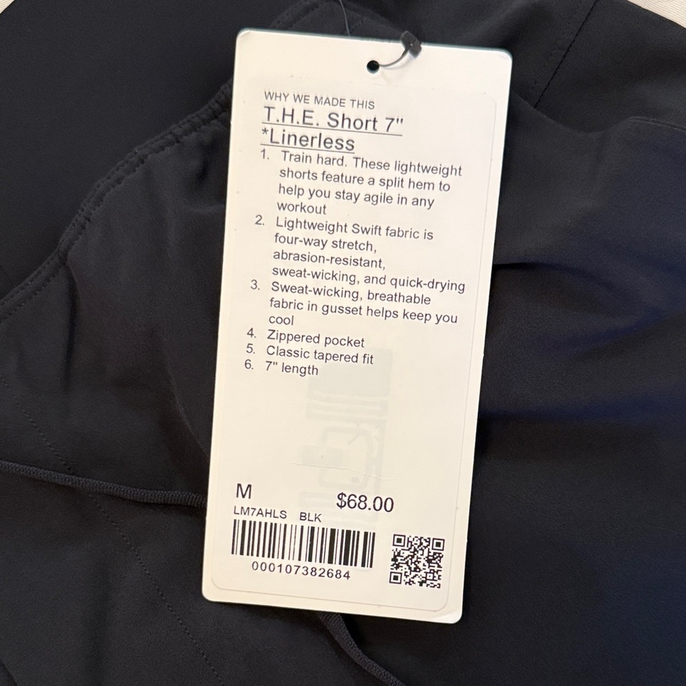 Lululemon Men’s Black 7" Linerless Shorts